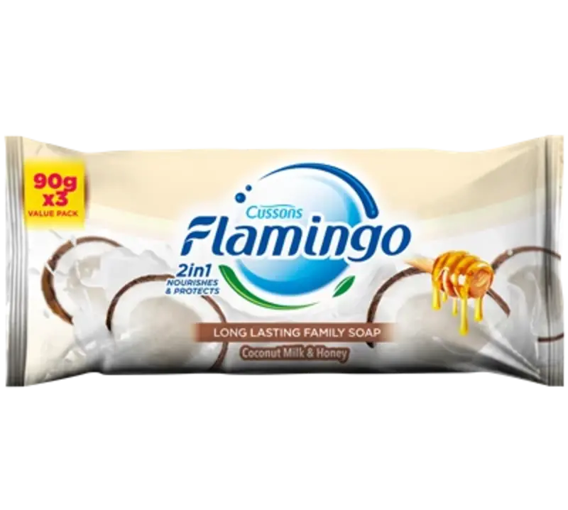 Flamingo Soap Milk & Glycerine 90 g 3 Pieces